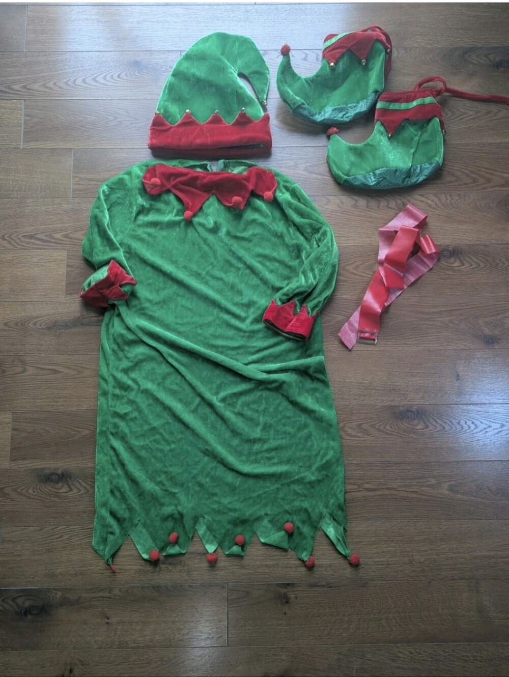 Elf Costume Adult Women's 5 Piece Set *See Measurements In Listing